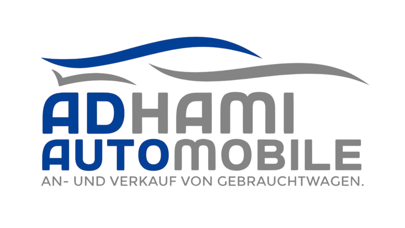 Logo von Adhami Automobile mit Schriftzug „An- und Verkauf von Gebrauchtwagen“.